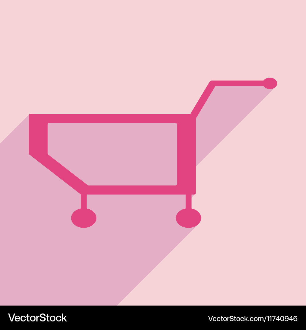 Flat with shadow icon and mobile application vector image