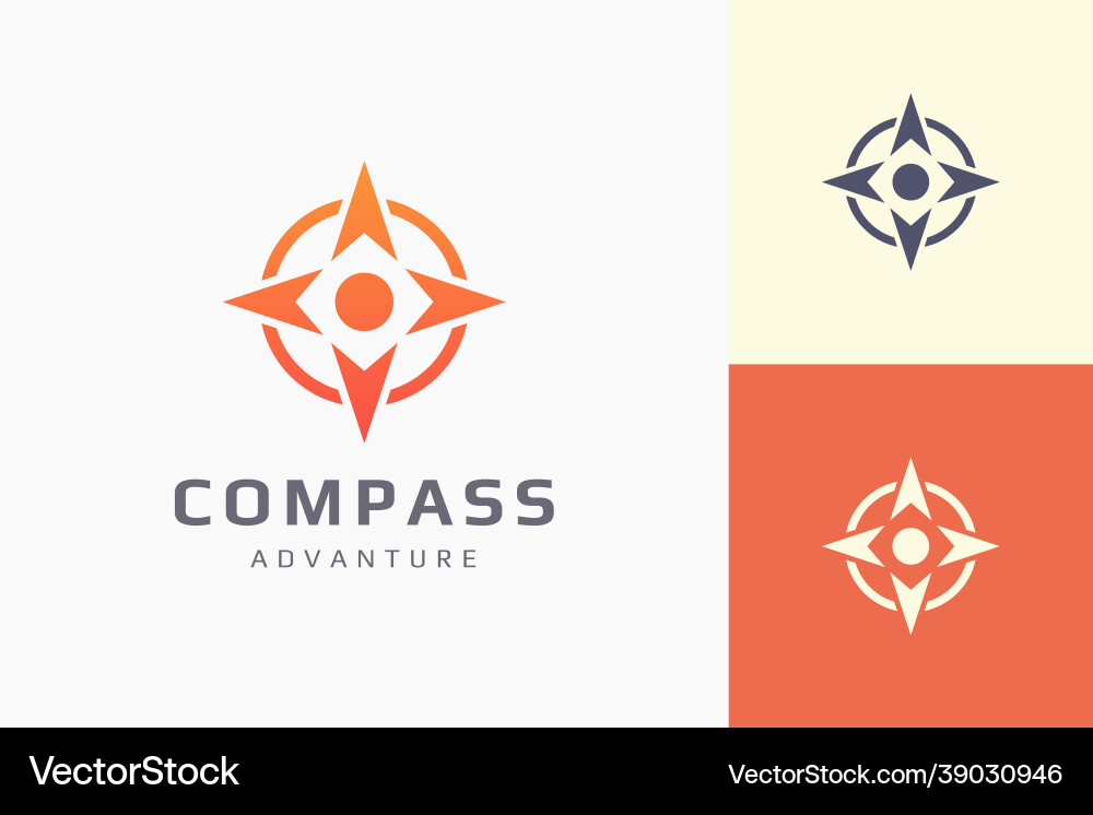 Pointer or direction logo template in simple Pointer or direction logo template in simple vector image