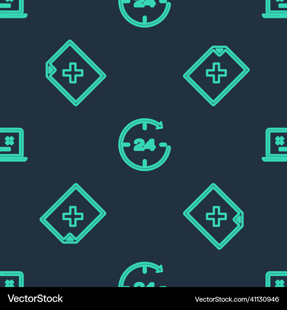 Set line clock 24 hours delete file document Set line clock 24 hours delete file document vector image