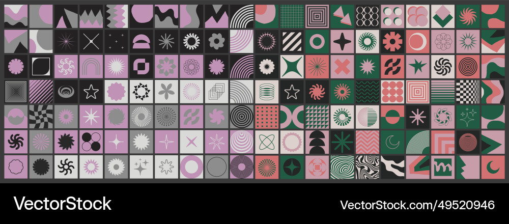 Set of swiss design inspired patterns collection Set of swiss design inspired patterns collection vector image