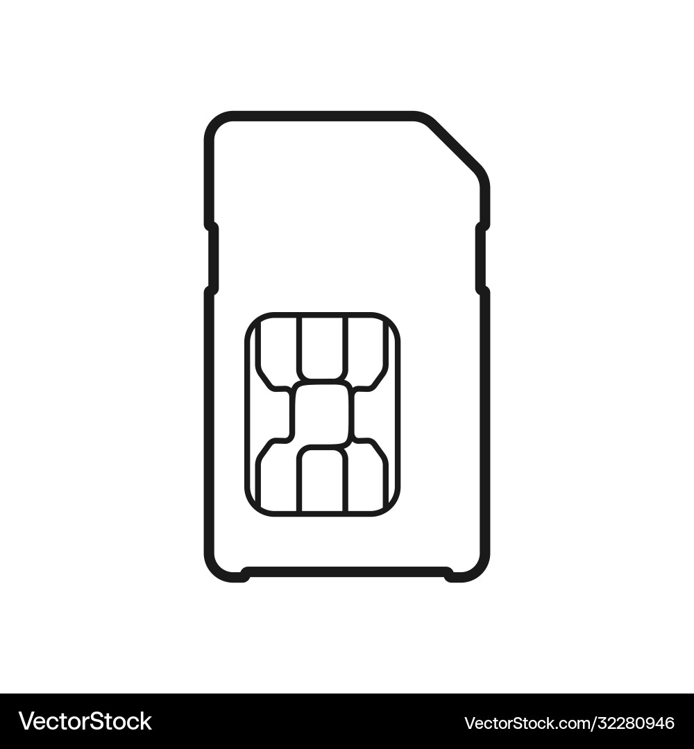 Sim card simple for websites and apps empty Vector Image