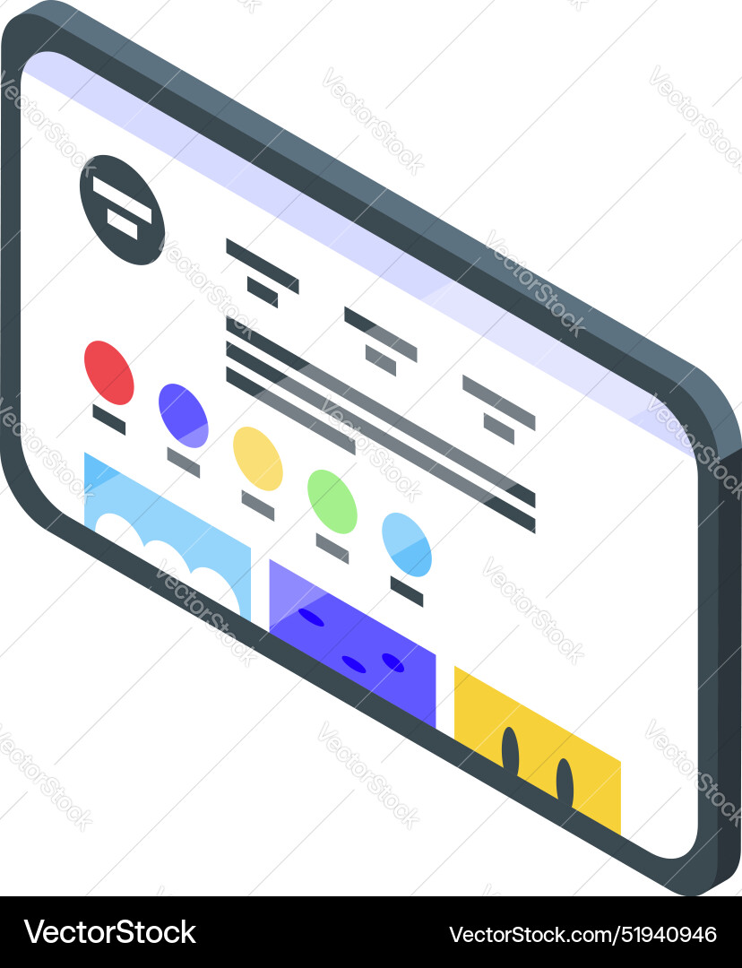 Smartphone displaying project management app Smartphone displaying project management app vector image