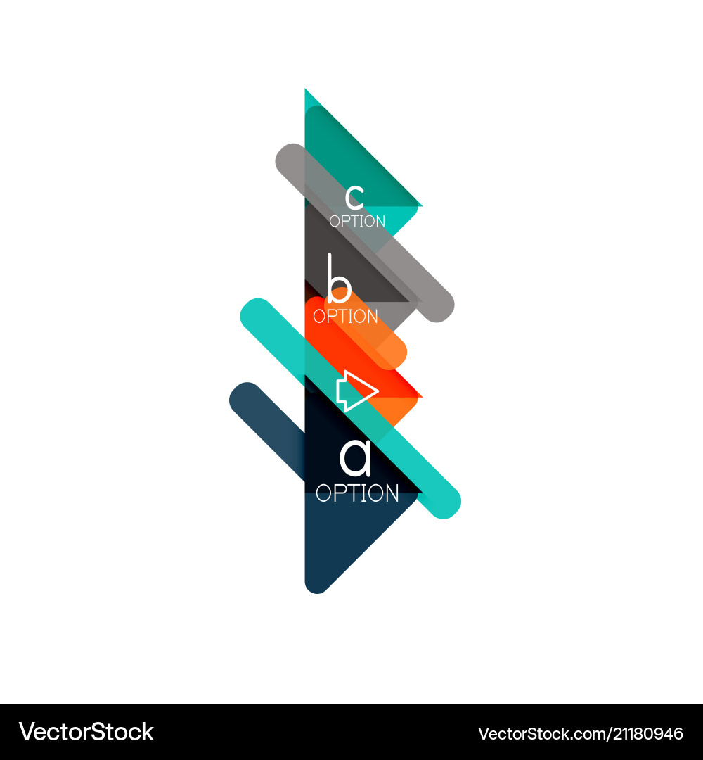 Triangle data visualization design option Triangle data visualization design option vector image