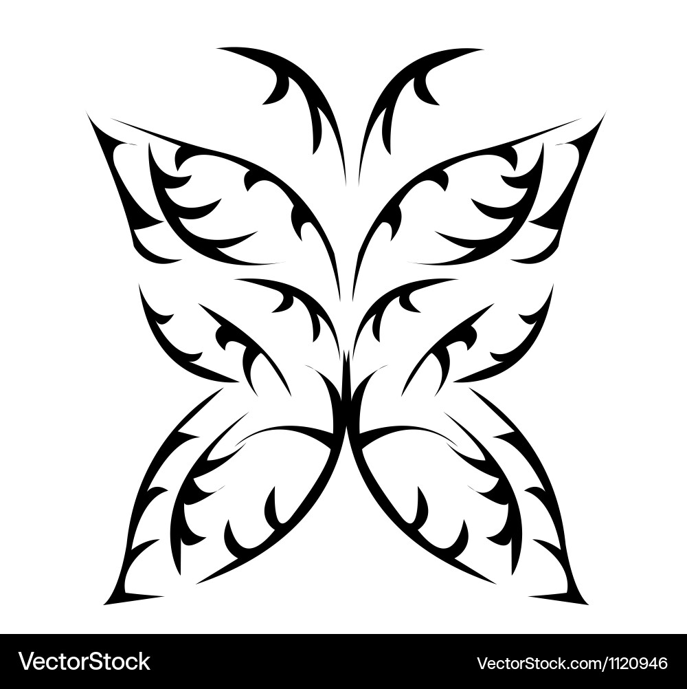 Tribal butterfly Vector Image