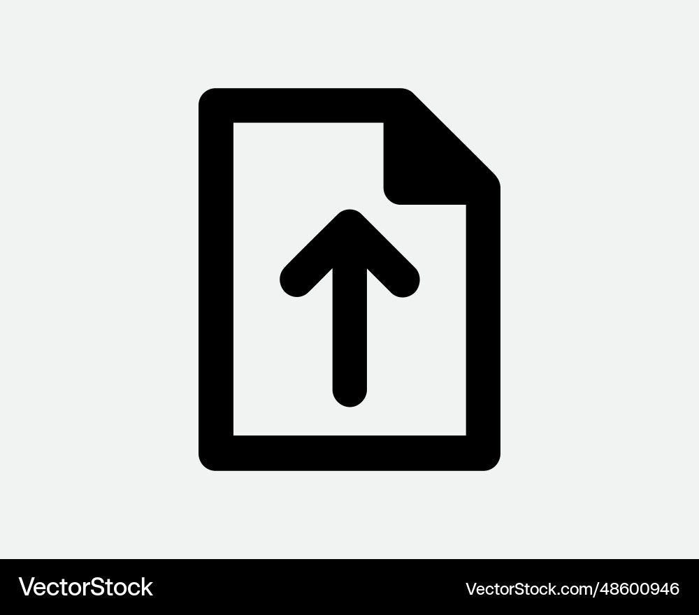 Upload file icon document storage archive paper Upload file icon document storage archive paper vector image