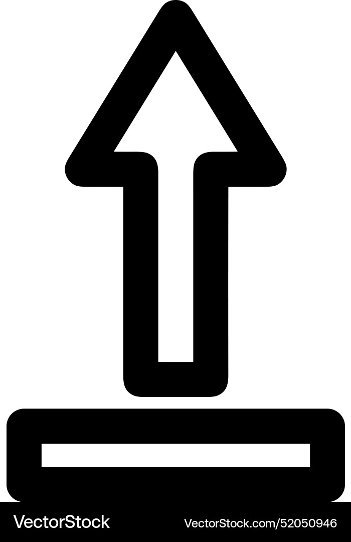 Upload outline icon symbol image Vector Image