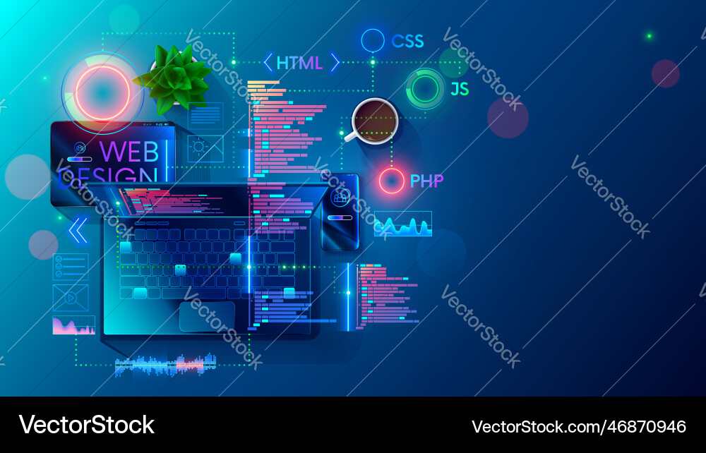 Web Development Coding & Programming vector image