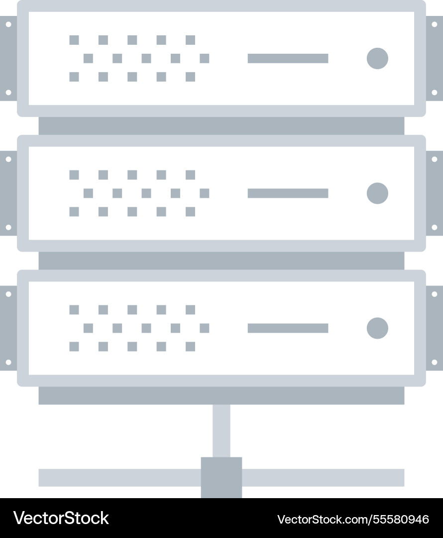 Web hosting flat icon concept Web hosting flat icon concept vector image
