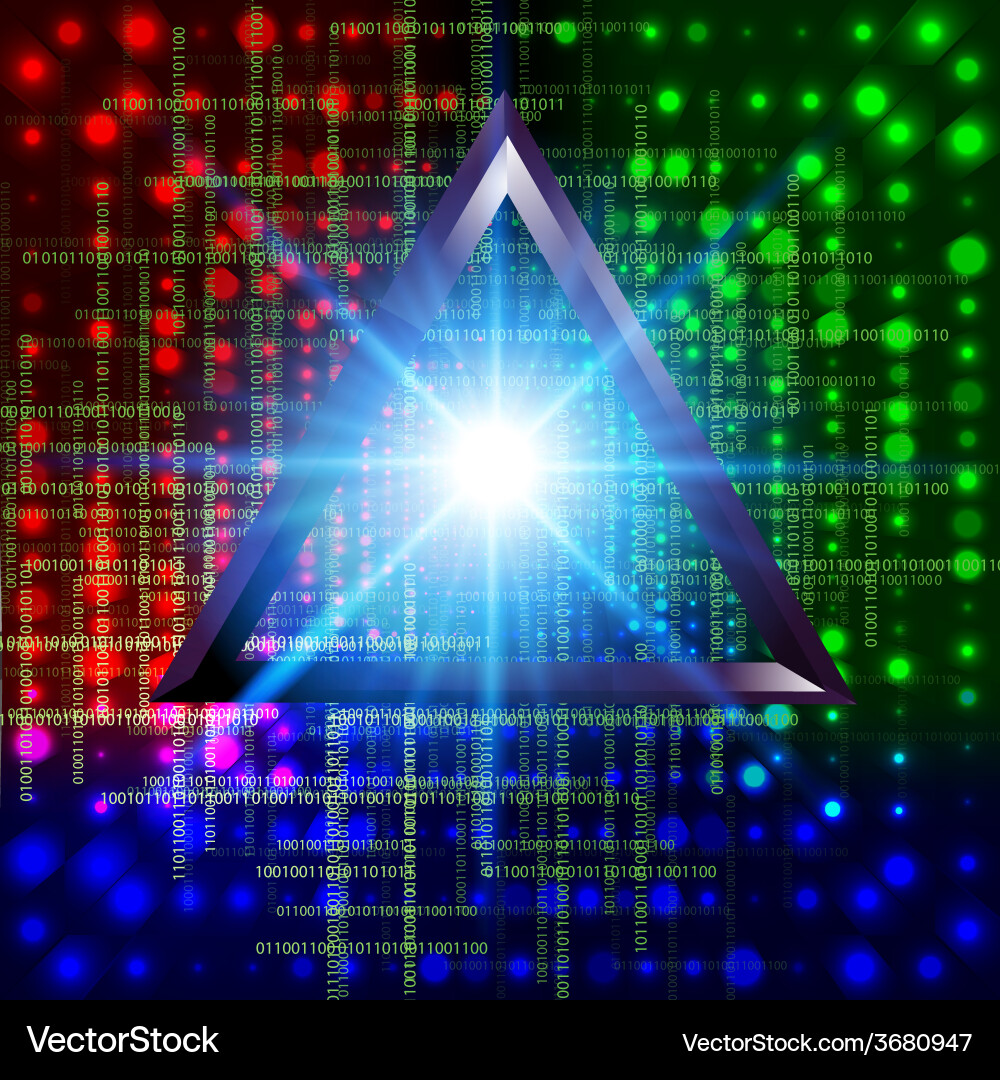 Abstract 3d technology triangle tunnel background Vector Image