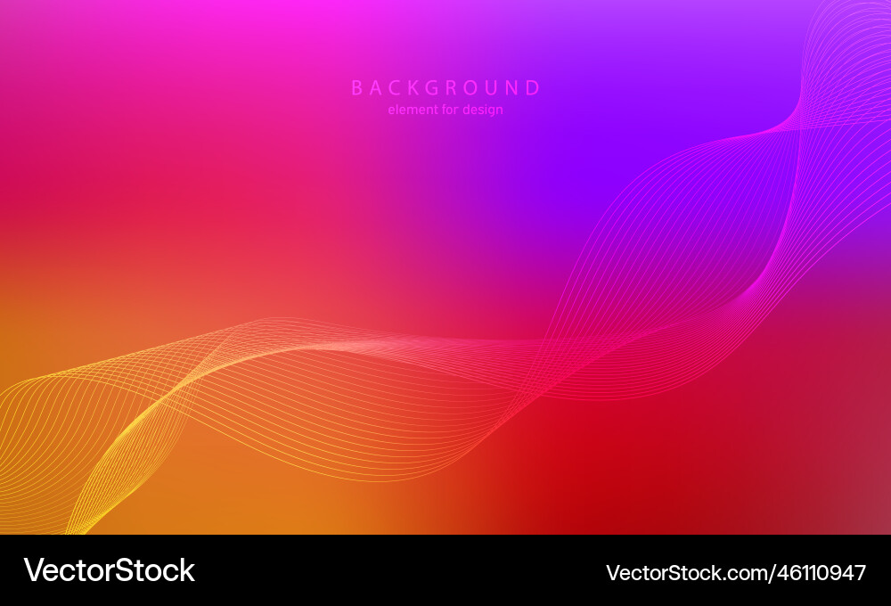 Abstract gradient background wave element Abstract gradient background wave element vector image
