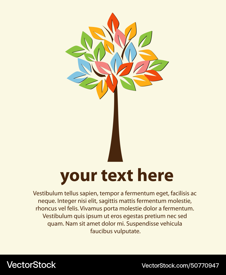 Abstract tree for text Abstract tree for text vector image