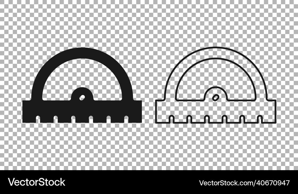 Black protractor grid for measuring degrees icon Black protractor grid for measuring degrees icon vector image
