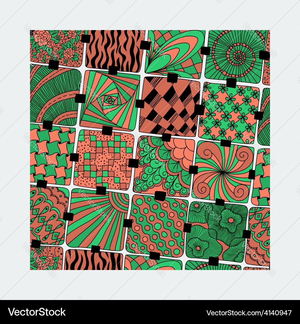 Bright varicolored pattern entangle vector image