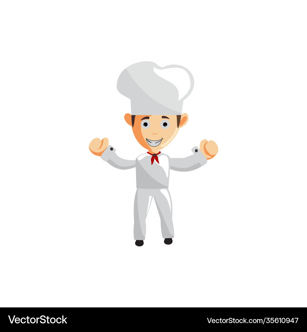 Chef character creation template pose front Chef character creation template pose front vector image