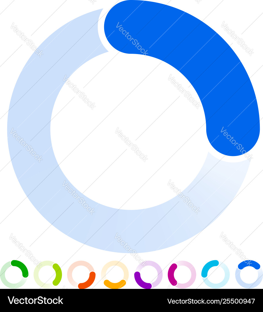 Circular progress indicator preloader element Circular progress indicator preloader element Vector Image