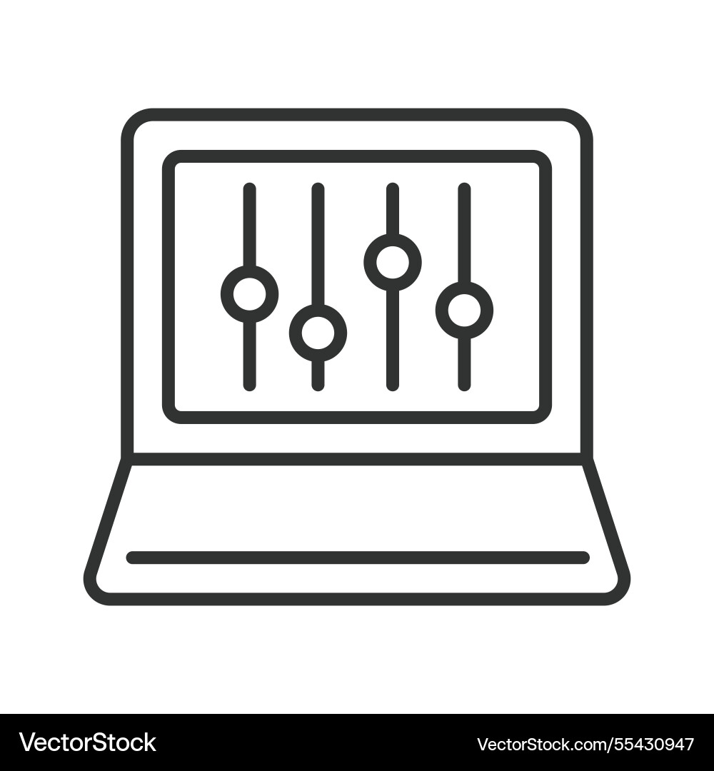 Console icon in line design terminal Console icon in line design terminal vector image