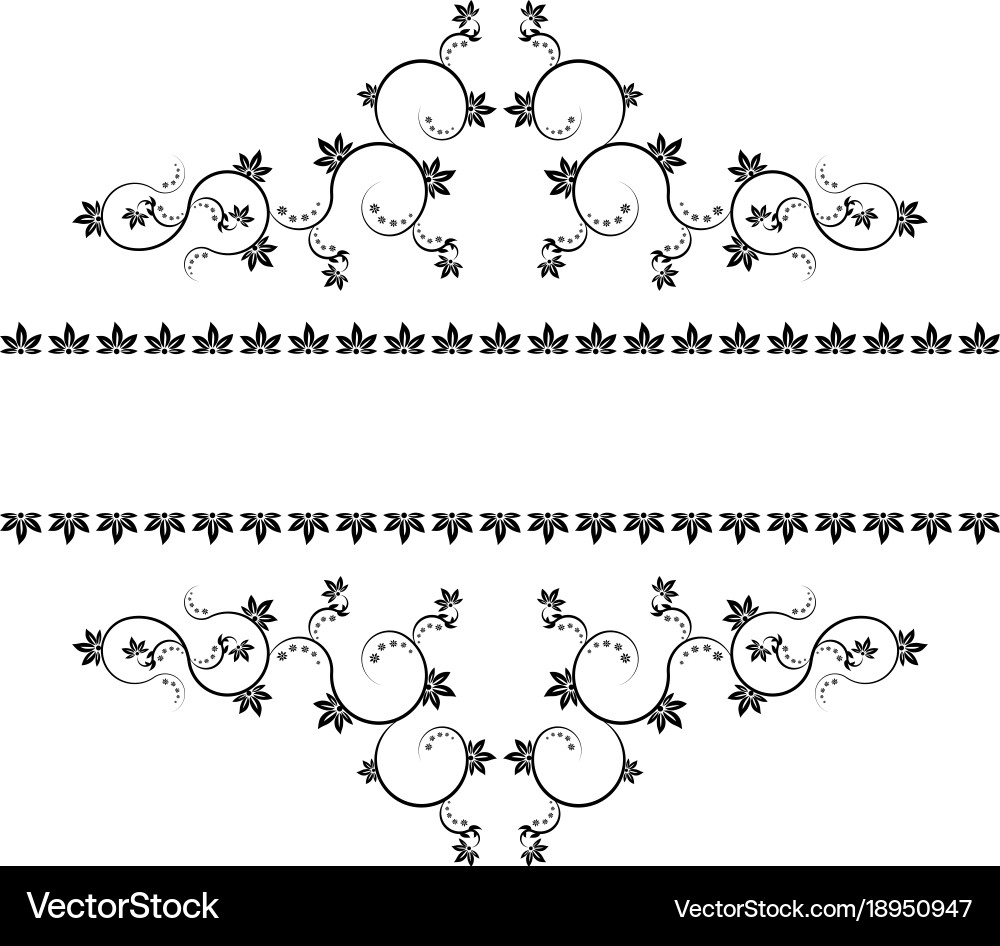 Frame with monograms for design and decorate vector image