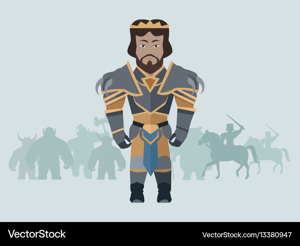 Game object of knight Vector Image