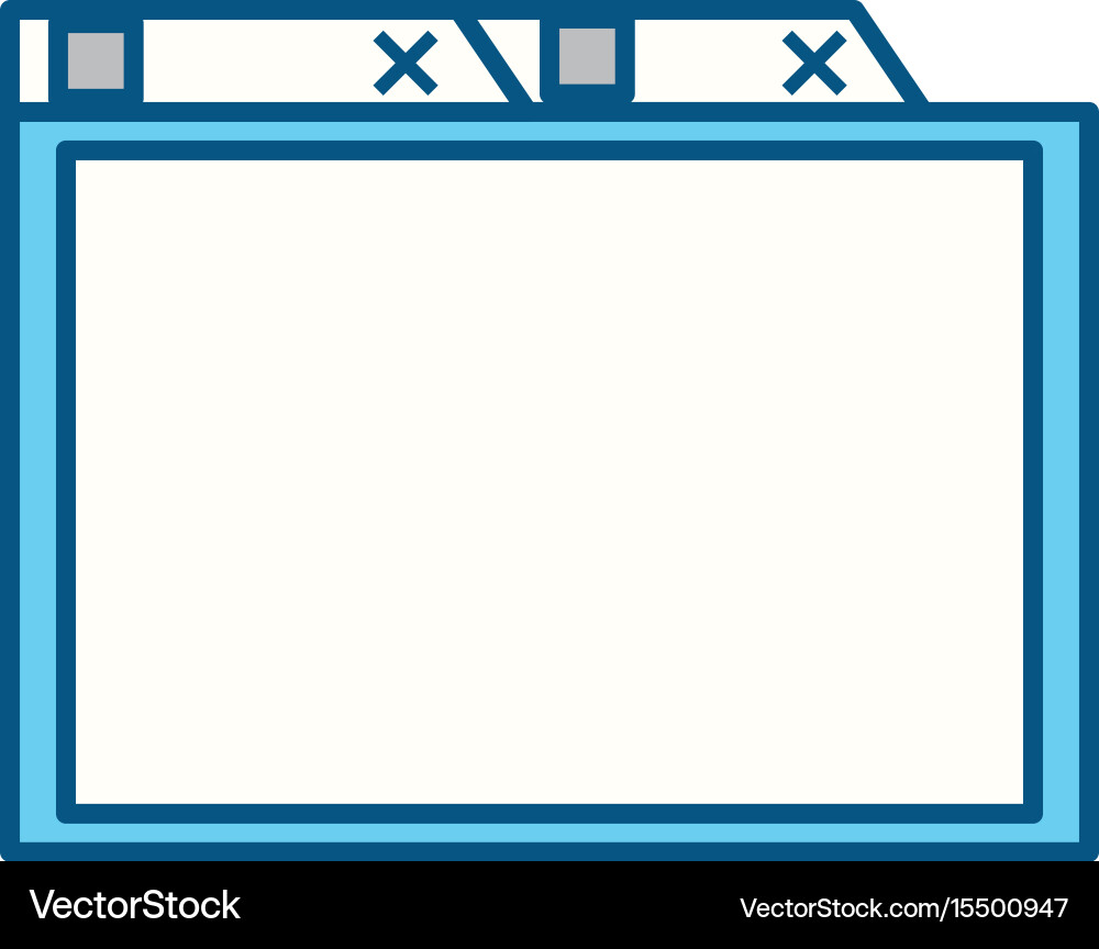 Isolated simple browser window vector image