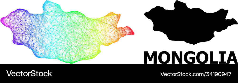 Linear map mongolia with spectrum gradient Linear map mongolia with spectrum gradient Vector Image
