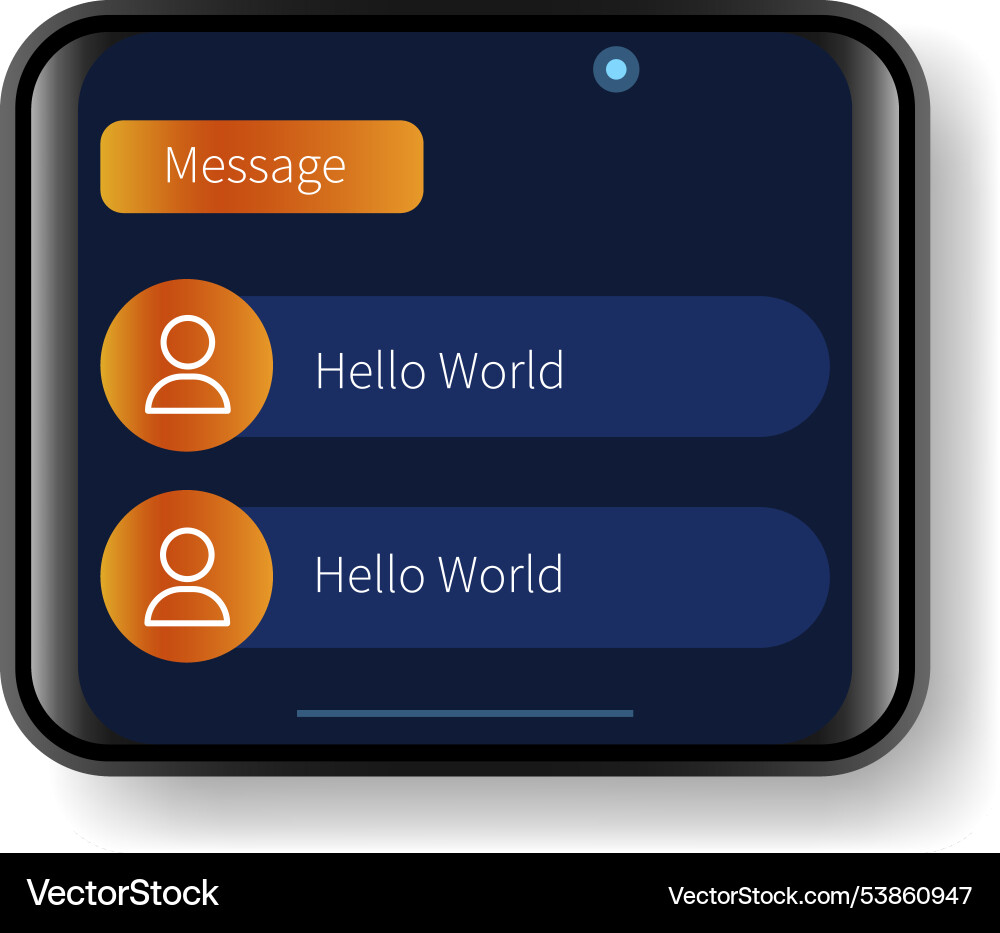 Modern user interface design of chat application Vector Image