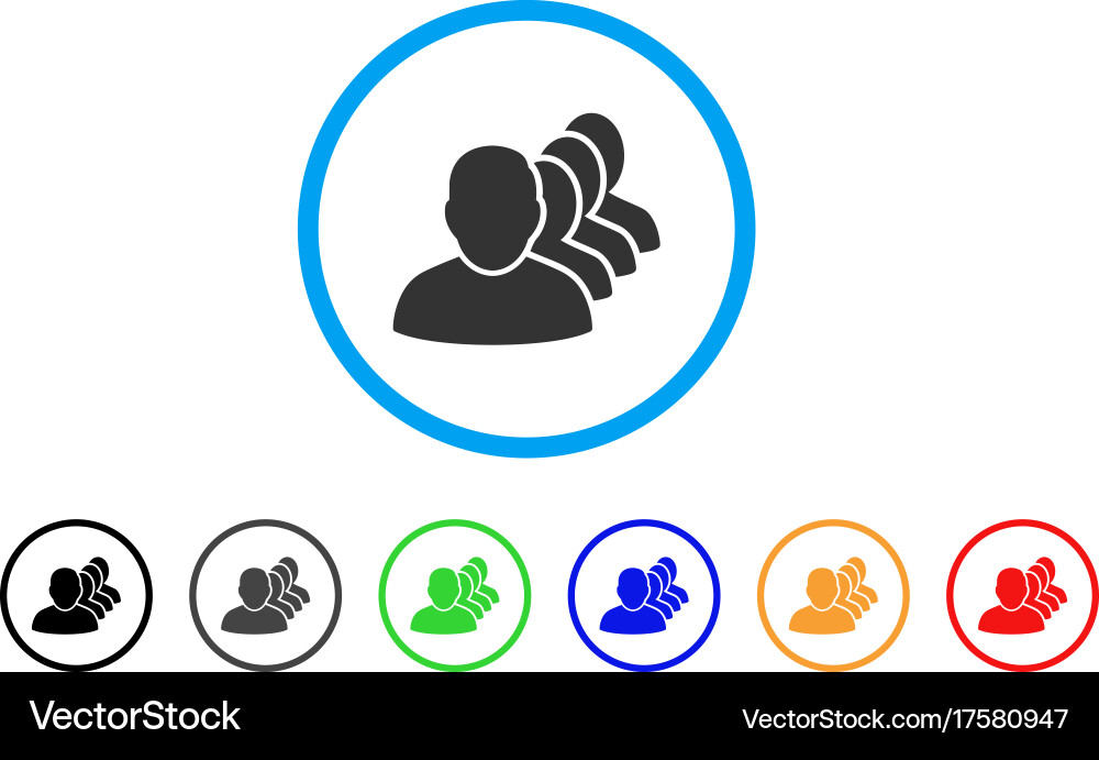 People squad rounded icon Vector Image