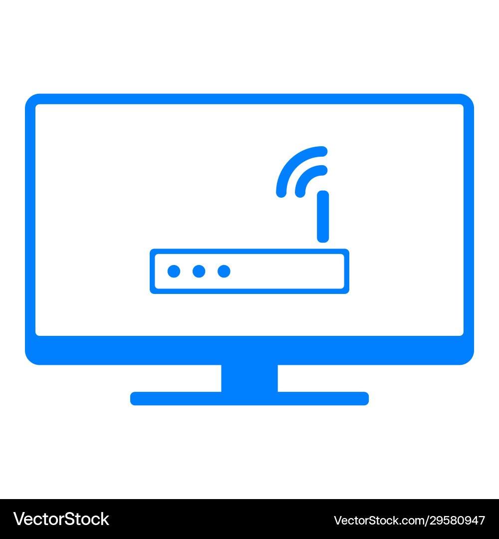 Router and screen Vector Image