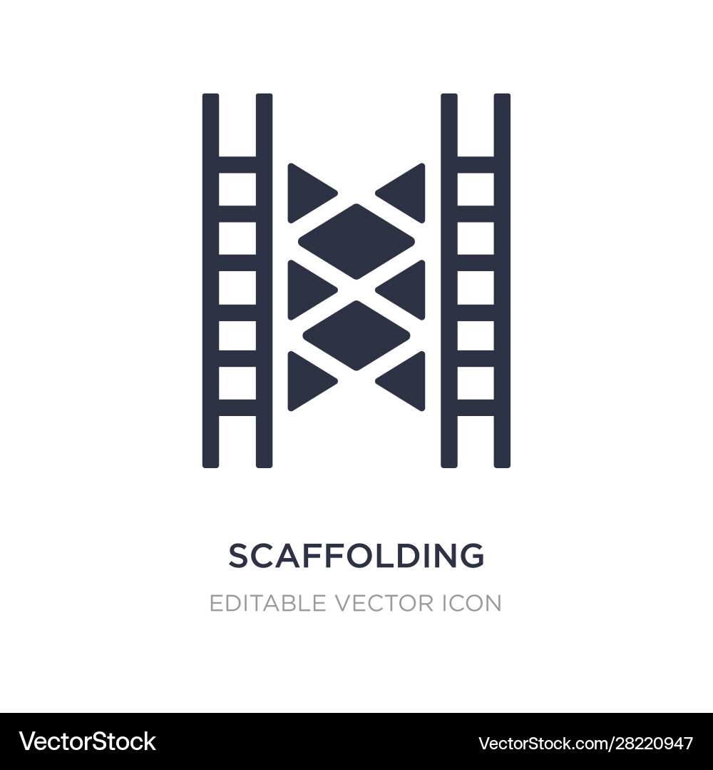 Scaffolding icon on white background simple vector image