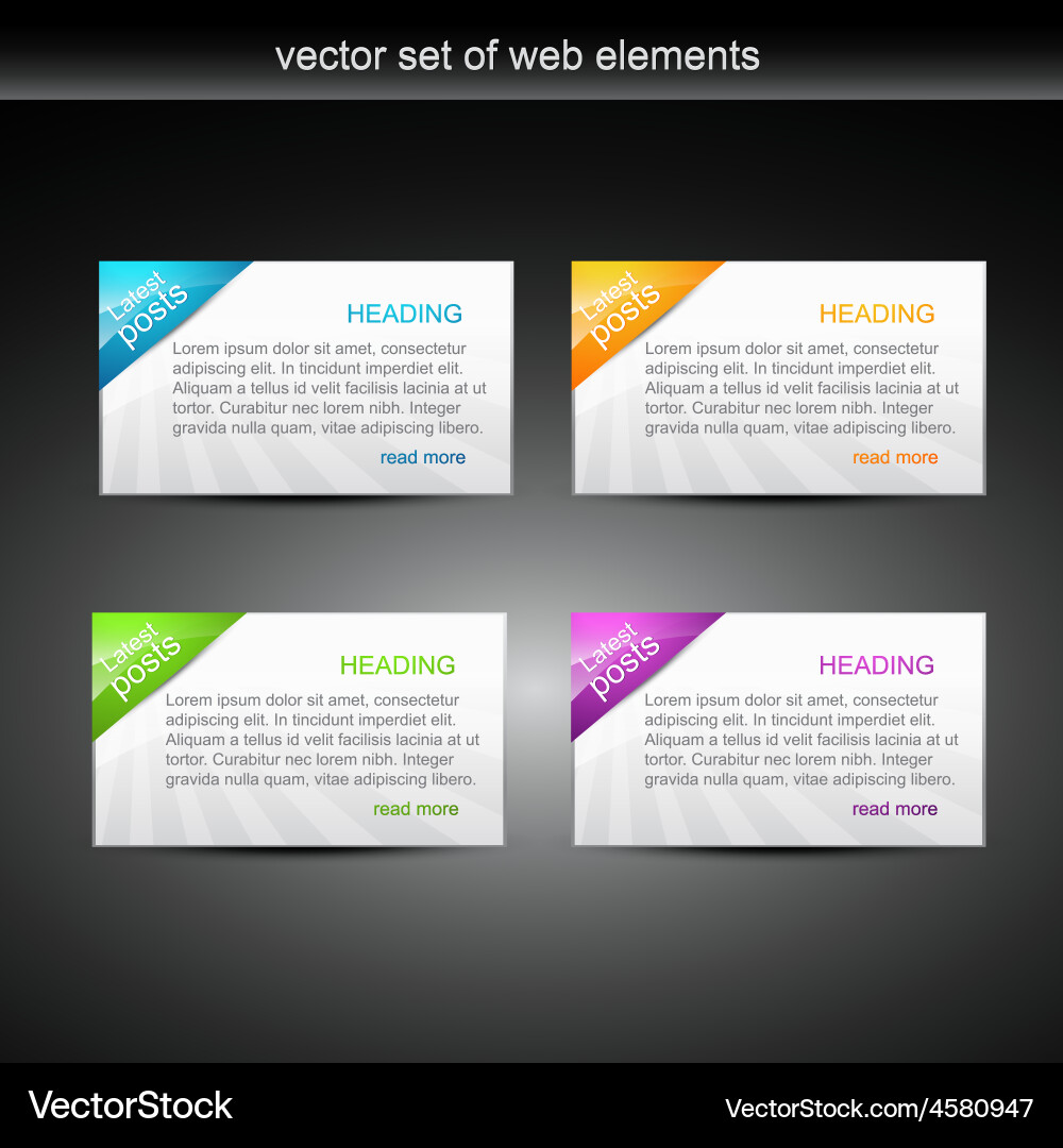 Web elements Vector Image
