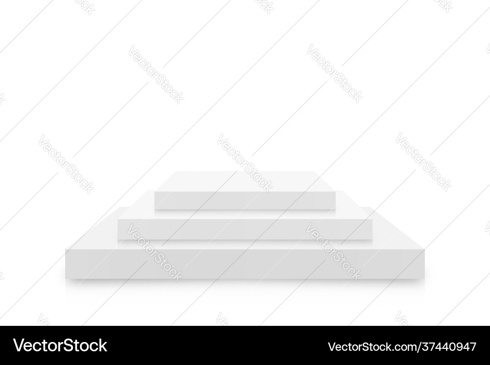 White 3d podium mockup in quadratischer Form leer White 3d podium mockup in quadratischer Form leer vektorbild
