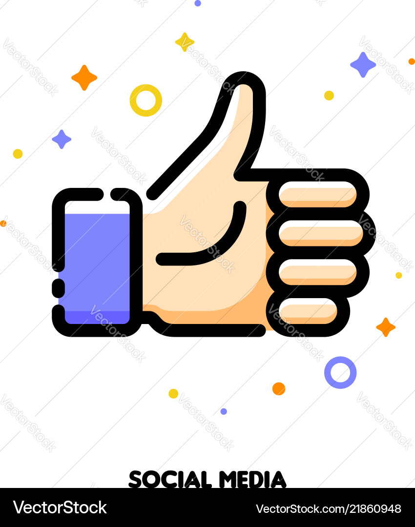 A like button for social networking services A like button for social networking services vector image