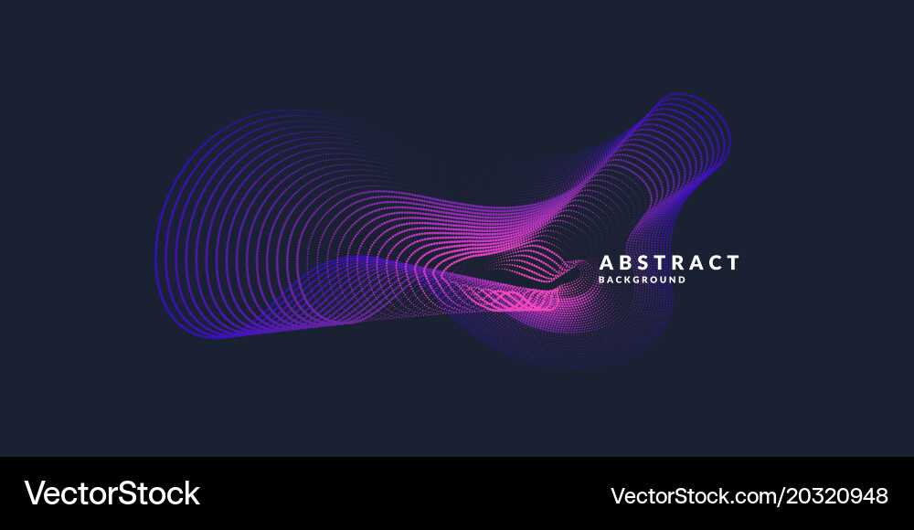 Abstract background with dynamic waves Vector Image