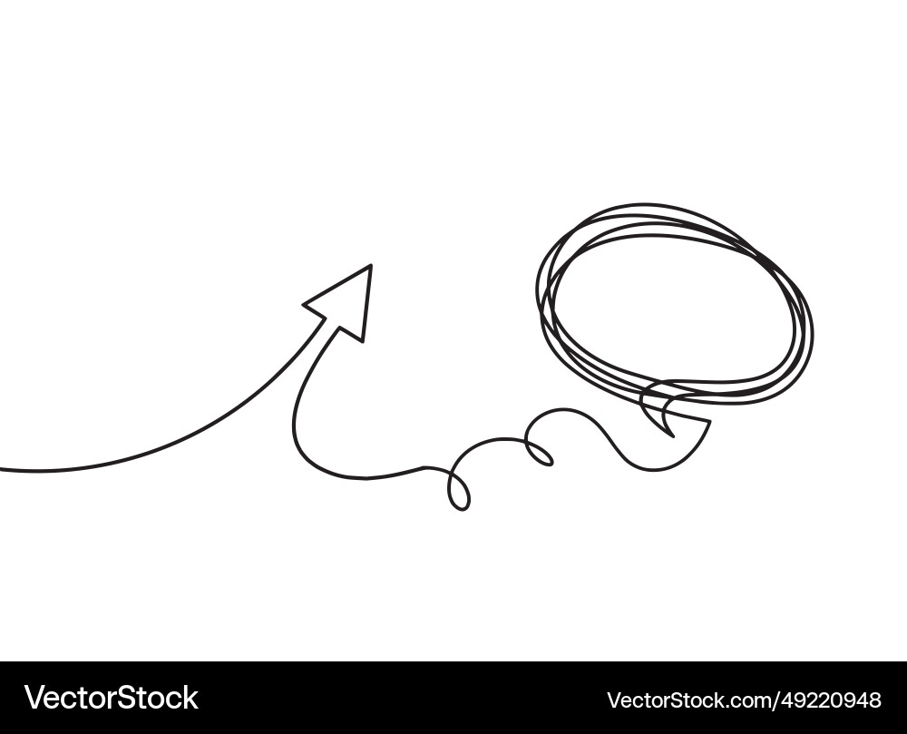Abstract continuous lines arrows with comment vector image