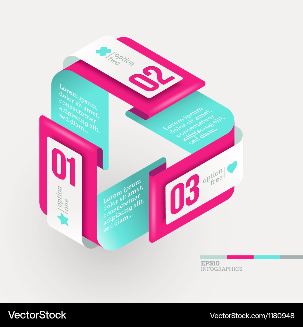 Abstract shape with infographics elements Vector Image