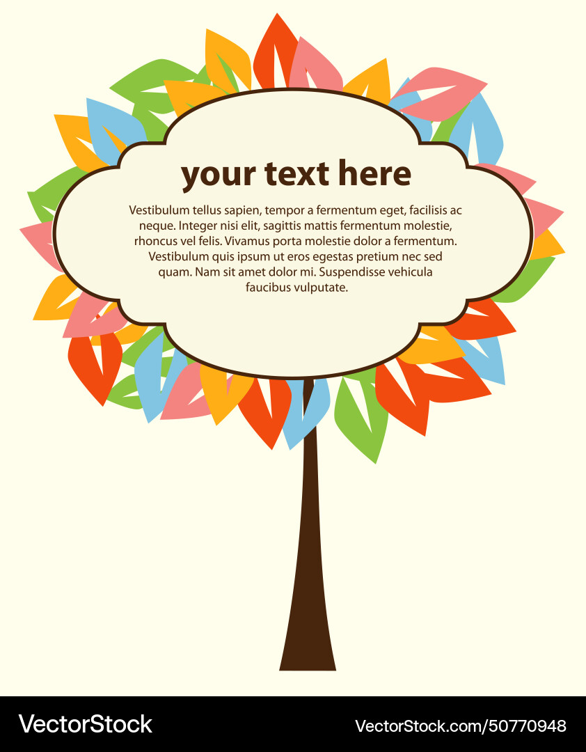 Abstract tree for text Abstract tree for text vector image