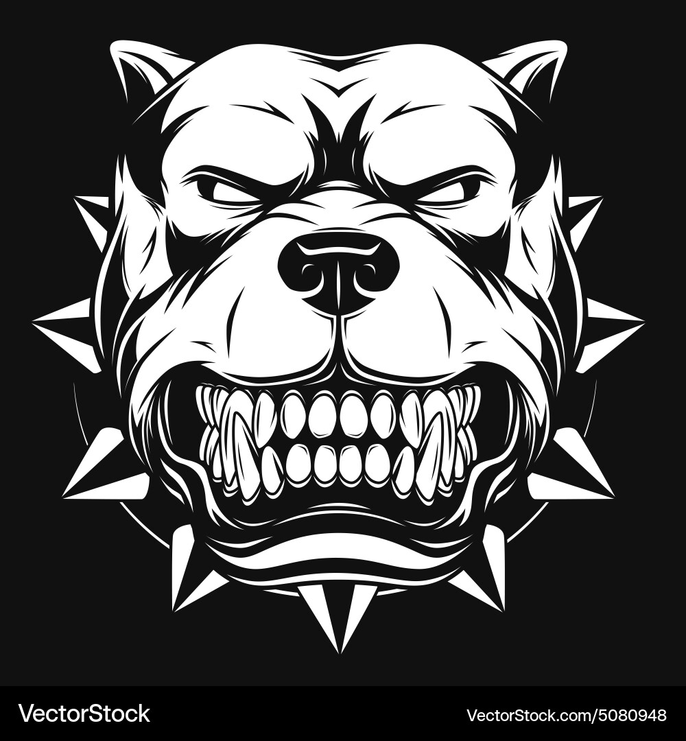 Dog angry face Vector Images \u0026 Graphics for Commercial Use | VectorStock, image size:1000x1080