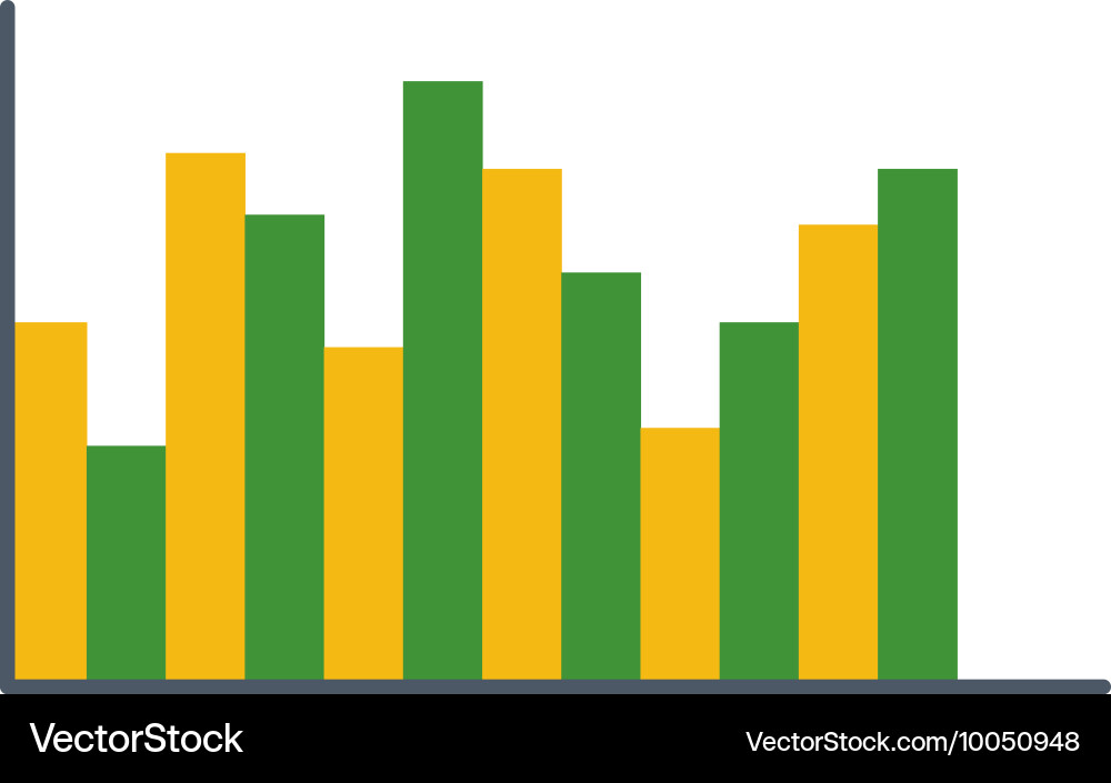 Business data graph analytics Vector Image