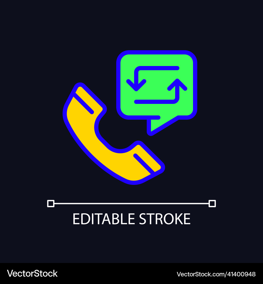 Call back option pixel perfect rgb color icon Call back option pixel perfect rgb color icon vector image
