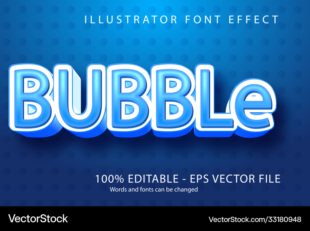 Editable text style effect typography template vector image