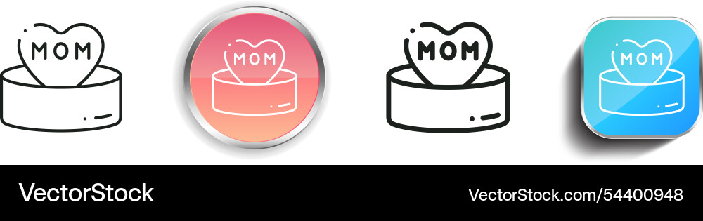 Gift icon thin linear regular and button style Gift icon thin linear regular and button style vector image