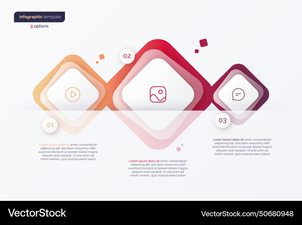 Gradient minimalistic infographic template Gradient minimalistic infographic template Vector Image
