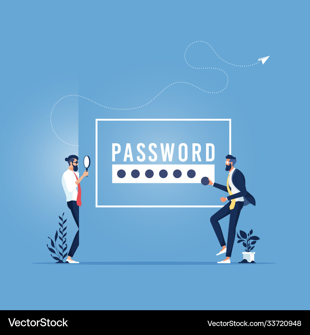 Hacking account and password concept Hacking account and password concept Vector Image