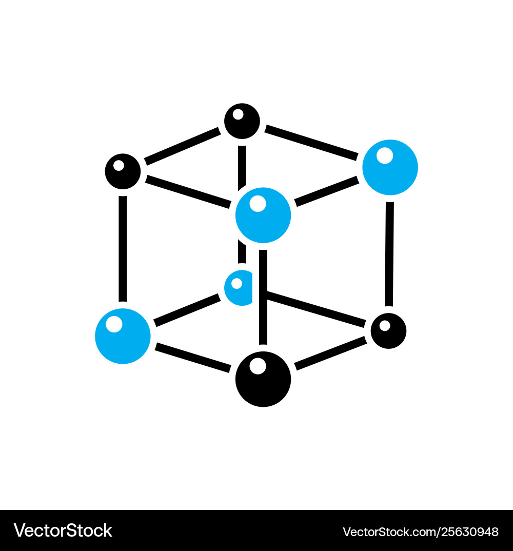 Molecule icon on background for graphic and web Molecule icon on background for graphic and web vector image