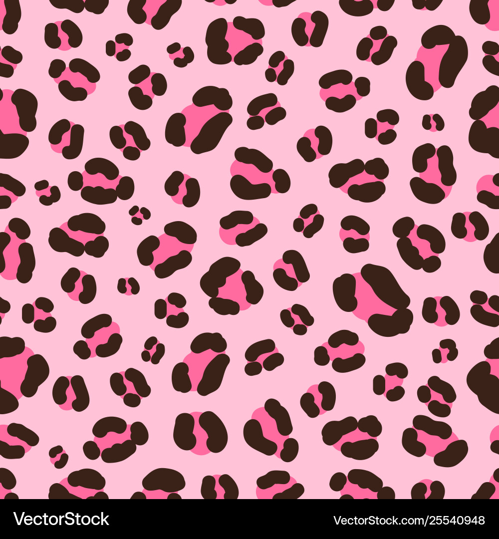 Pink Leopard Skin Seamless Pattern vector image
