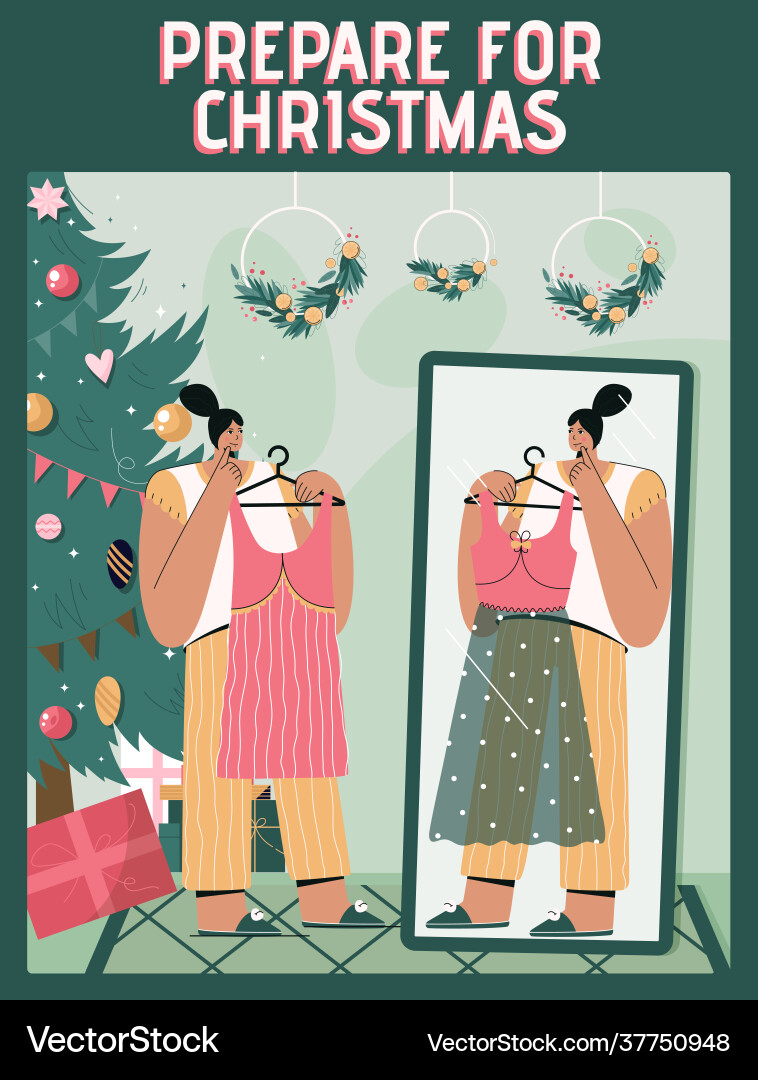 Poster bereiten für Weihnachten Konzept Poster bereiten für Weihnachten Konzept vektorbild