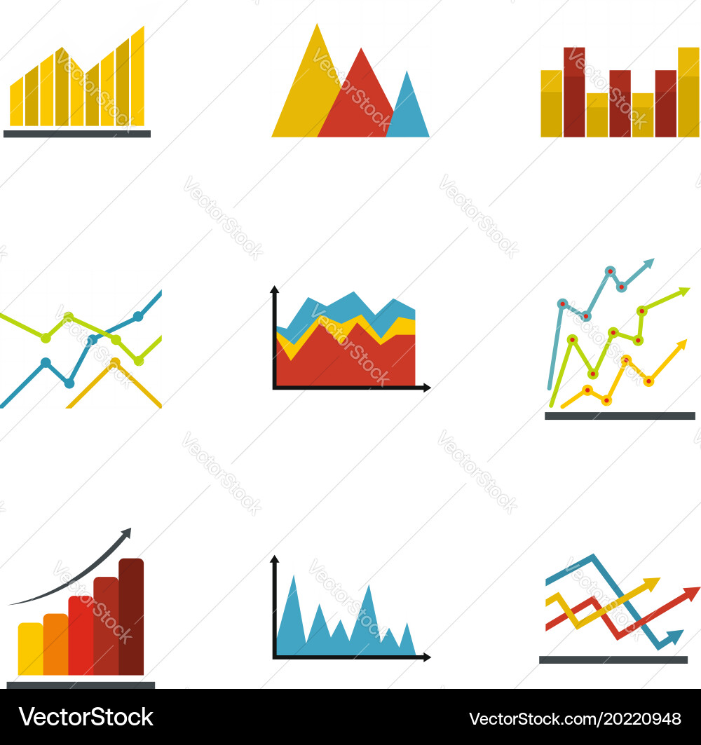 Scheme icons set flat style Vector Image