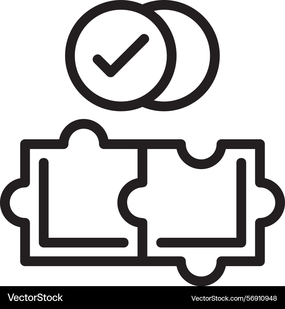Solution linear style icon design Vector Image
