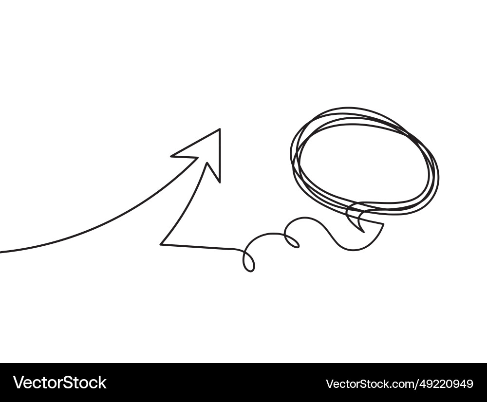 Abstract continuous lines arrows with comment Vector Image