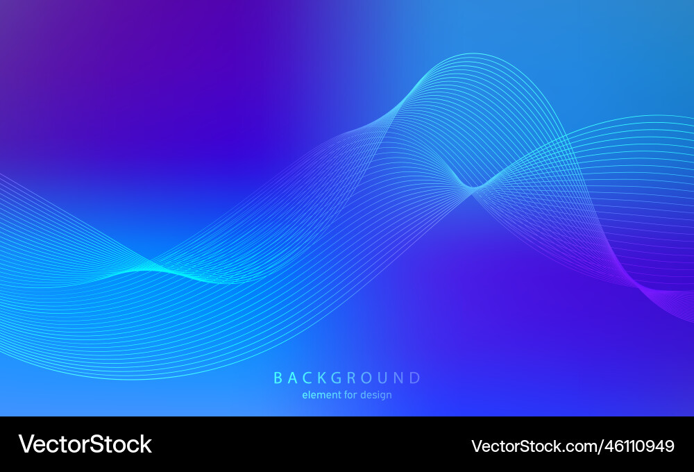 Abstract gradient background wave element Abstract gradient background wave element vector image