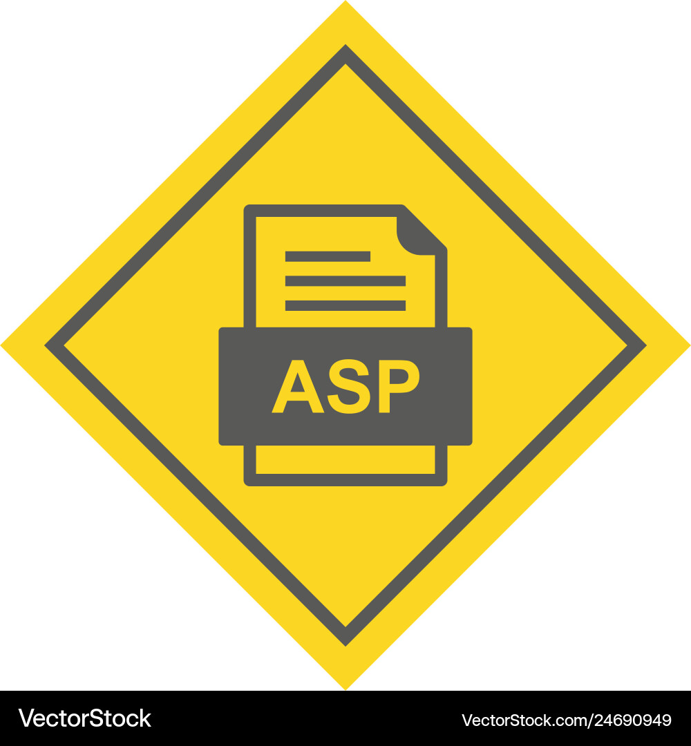 Asp file document icon Vector Image